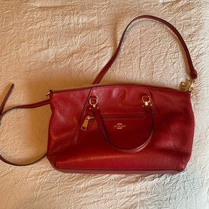 Red Coach crossbody bag